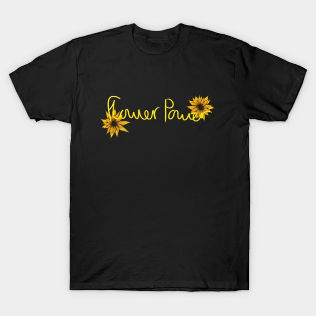 Flower Power // Yellow Handwriting T-Shirt by Velvet Earth